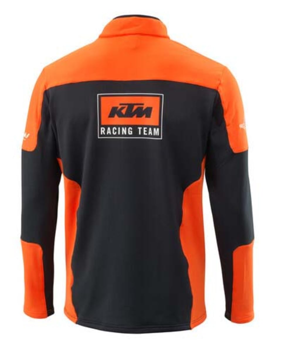 KTM AG Men's Orange Halfzip Zipper Neck Long Sleeve Polyester Sweater - Image 4